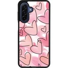 Coque Samsung Galaxy A17 - Silicone rigide noir Easter 2023 pink hearts