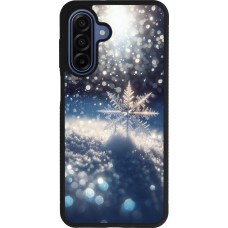 Coque Samsung Galaxy A17 - Silicone rigide noir Flocon Solaire Éclat