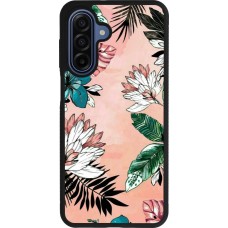 Samsung Galaxy A17 Case Hülle - Silikon schwarz Flowers Artprint