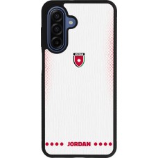 Coque Samsung Galaxy A17 - Silicone rigide noir Maillot de football Jordanie 2026 personnalisable