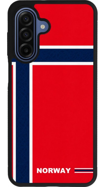 Coque Samsung Galaxy A17 - Silicone rigide noir Maillot de football Norve?ge 2026 personnalisable