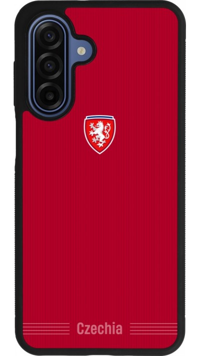 Coque Samsung Galaxy A17 - Silicone rigide noir Maillot de football Répuplique Tchèque 2026 personnalisable