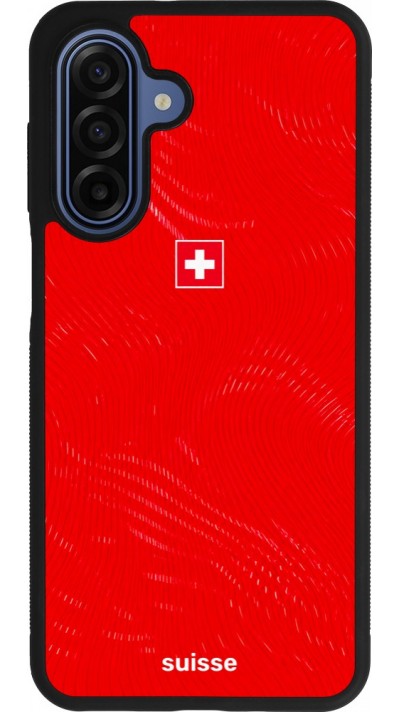 Coque Samsung Galaxy A17 - Silicone rigide noir Maillot de football Suisse 2026 personnalisable