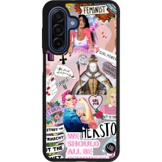 Samsung Galaxy A17 Case Hülle - Silikon schwarz Girl Power Collage