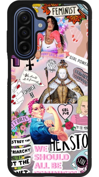 Samsung Galaxy A17 Case Hülle - Silikon schwarz Girl Power Collage