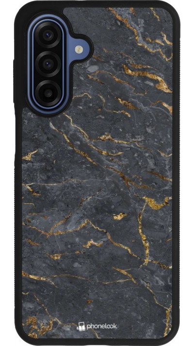Samsung Galaxy A17 Case Hülle - Silikon schwarz Grey Gold Marble