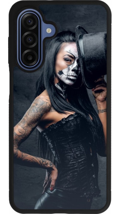 Samsung Galaxy A17 Case Hülle - Silikon schwarz Halloween 22 Tattooed Girl