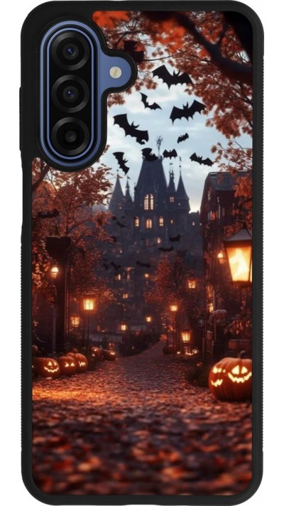 Samsung Galaxy A17 Case Hülle - Silikon schwarz Halloween 2025 Haunted house