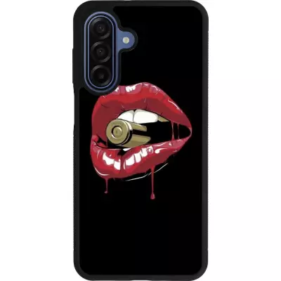 Samsung Galaxy A17 Case Hülle - Silikon schwarz Lips bullet