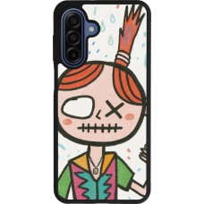 Coque Samsung Galaxy A17 - Silicone rigide noir Little Girl Sketch