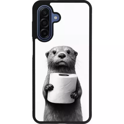 Samsung Galaxy A17 Case Hülle - Silikon schwarz Otter Toilettenpapier