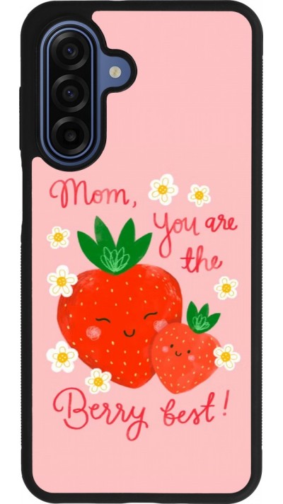 Coque Samsung Galaxy A17 - Silicone rigide noir Mom 2026 Berry best