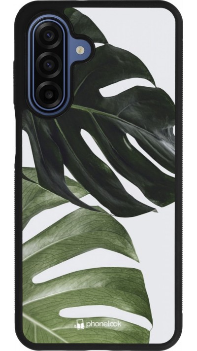 Coque Samsung Galaxy A17 - Silicone rigide noir Monstera Plant