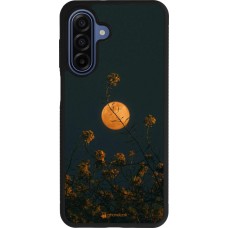 Samsung Galaxy A17 Case Hülle - Silikon schwarz Moon Flowers