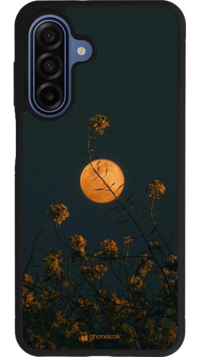 Coque Samsung Galaxy A17 - Silicone rigide noir Moon Flowers