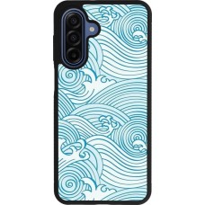 Samsung Galaxy A17 Case Hülle - Silikon schwarz Ocean Waves