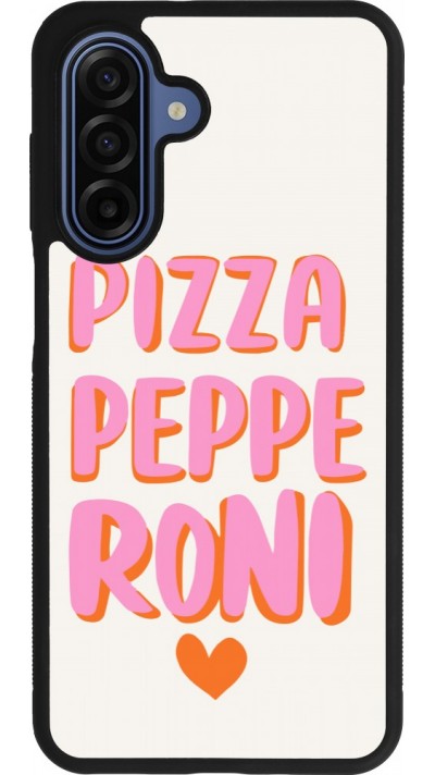 Coque Samsung Galaxy A17 - Silicone rigide noir Pizza pepperoni 2026