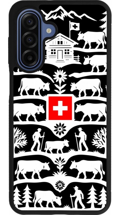 Coque Samsung Galaxy A17 - Silicone rigide noir Poya Suisse 3 noir