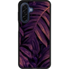 Samsung Galaxy A17 Case Hülle - Silikon schwarz Purple Light Leaves