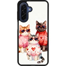 Samsung Galaxy A17 Case Hülle - Silikon schwarz Saint Valentines Day 26 Cat Love