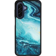 Coque Samsung Galaxy A17 - Silicone rigide noir Sea Foam Blue