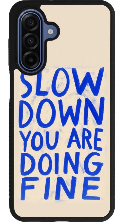 Coque Samsung Galaxy A17 - Silicone rigide noir Slow down 2026