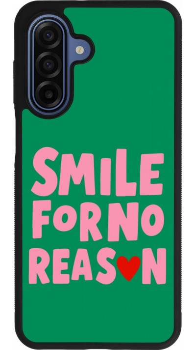 Coque Samsung Galaxy A17 - Silicone rigide noir Smile for no reason 2026
