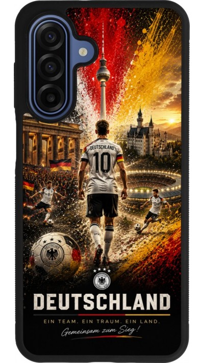 Samsung Galaxy A17 Case Hülle - Silikon schwarz Fussball Deutschland splash 2026