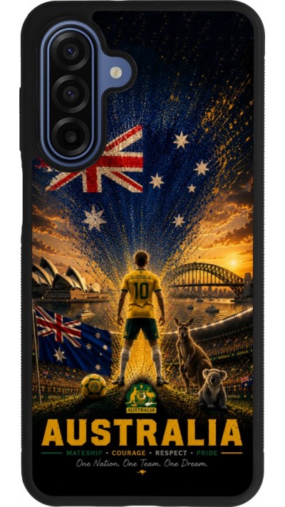 Samsung Galaxy A17 Case Hülle - Silikon schwarz Fussball Australien splash 2026