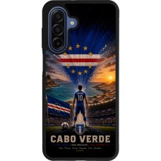 Coque Samsung Galaxy A17 - Silicone rigide noir Football Cap-Vert splash 2026