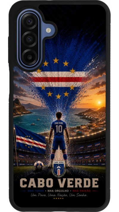 Samsung Galaxy A17 Case Hülle - Silikon schwarz Fussball Kap Verde splash 2026