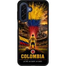 Coque Samsung Galaxy A17 - Silicone rigide noir Football Colombie splash 2026