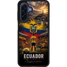 Coque Samsung Galaxy A17 - Silicone rigide noir Football Équateur splash 2026