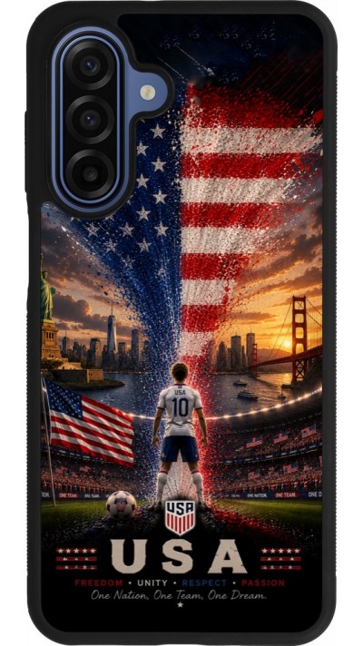 Samsung Galaxy A17 Case Hülle - Silikon schwarz Fussball Vereinigten Staaten splash 2026
