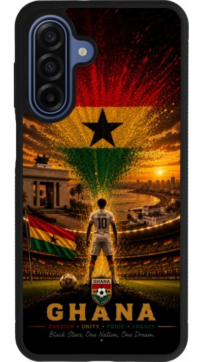 Samsung Galaxy A17 Case Hülle - Silikon schwarz Fussball Ghana splash 2026