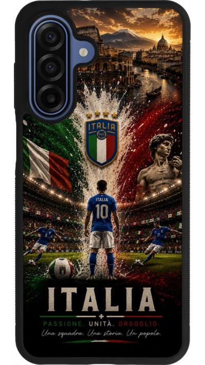 Samsung Galaxy A17 Case Hülle - Silikon schwarz Fussball Italien splash 2026