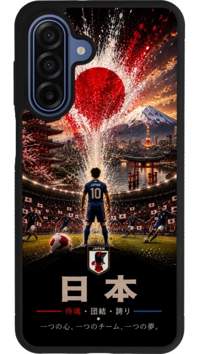Samsung Galaxy A17 Case Hülle - Silikon schwarz Fussball Japan splash 2026