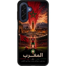 Samsung Galaxy A17 Case Hülle - Silikon schwarz Fussball Marokko splash 2026