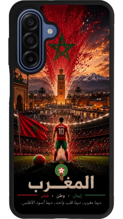 Samsung Galaxy A17 Case Hülle - Silikon schwarz Fussball Marokko splash 2026