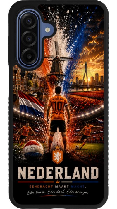 Samsung Galaxy A17 Case Hülle - Silikon schwarz Fussball Niederlande splash 2026