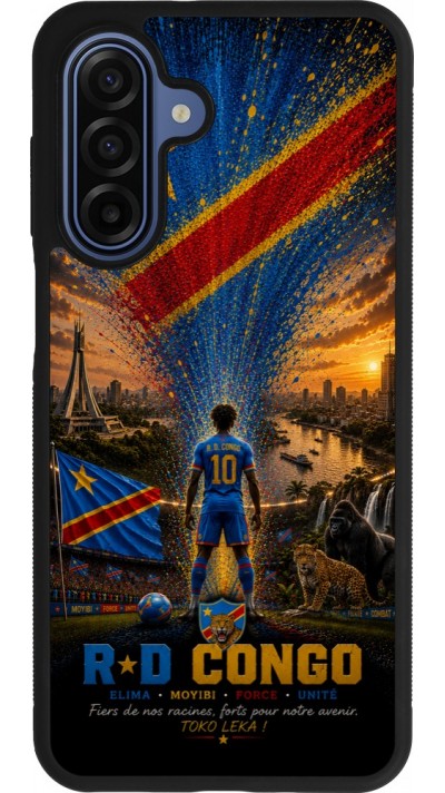 Samsung Galaxy A17 Case Hülle - Silikon schwarz Fussball Demokratische Republik Kongo splash 2026