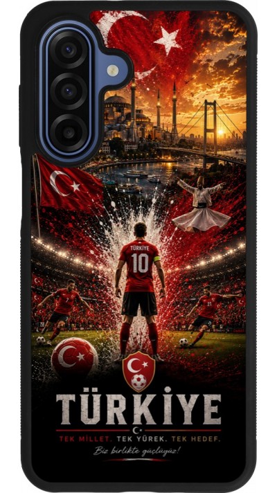 Samsung Galaxy A17 Case Hülle - Silikon schwarz Fussball Türkei splash 2026