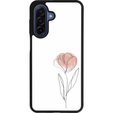 Samsung Galaxy A17 Case Hülle - Silikon schwarz Spring 23 minimalist flower
