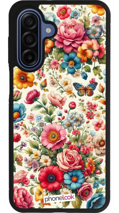 Coque Samsung Galaxy A17 - Silicone rigide noir Spring 25 printemps fleuri