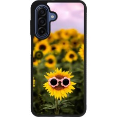 Coque Samsung Galaxy A17 - Silicone rigide noir Sunflower with glasses Spring 2026