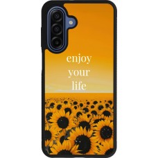 Coque Samsung Galaxy A17 - Silicone rigide noir Summer 2026 Enjoy your life
