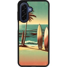 Coque Samsung Galaxy A17 - Silicone rigide noir Surf Paradise
