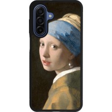 Coque Samsung Galaxy A17 - Silicone rigide noir Tableau art - La Jeune fille à la perle - Johannes Vermeer