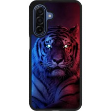 Coque Samsung Galaxy A17 - Silicone rigide noir Tiger Blue Red