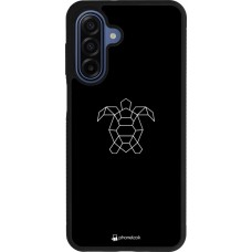Coque Samsung Galaxy A17 - Silicone rigide noir Turtles lines on black